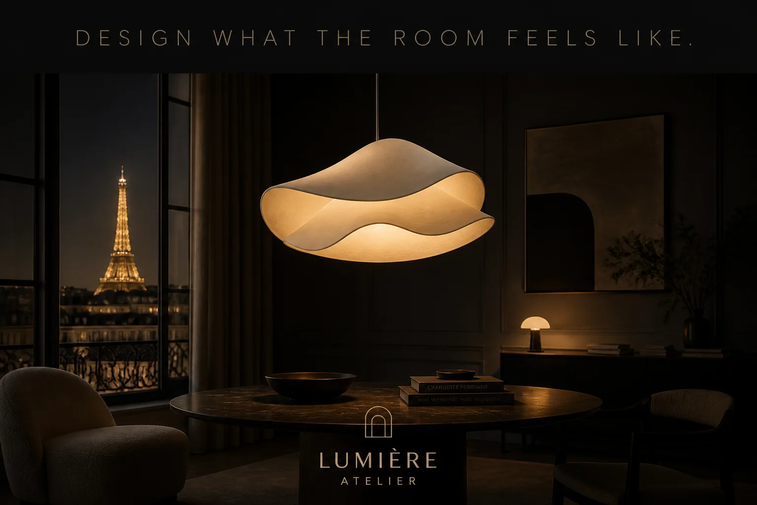 Fictional Lumière Atelier architectural lighting brand artwork