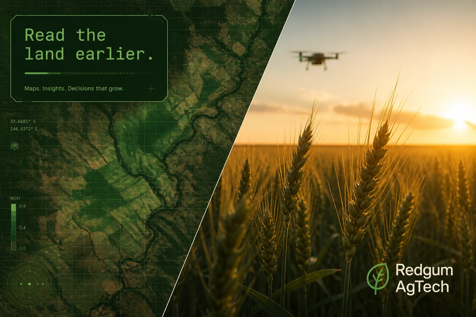 Fictional Redgum AgTech precision agriculture campaign