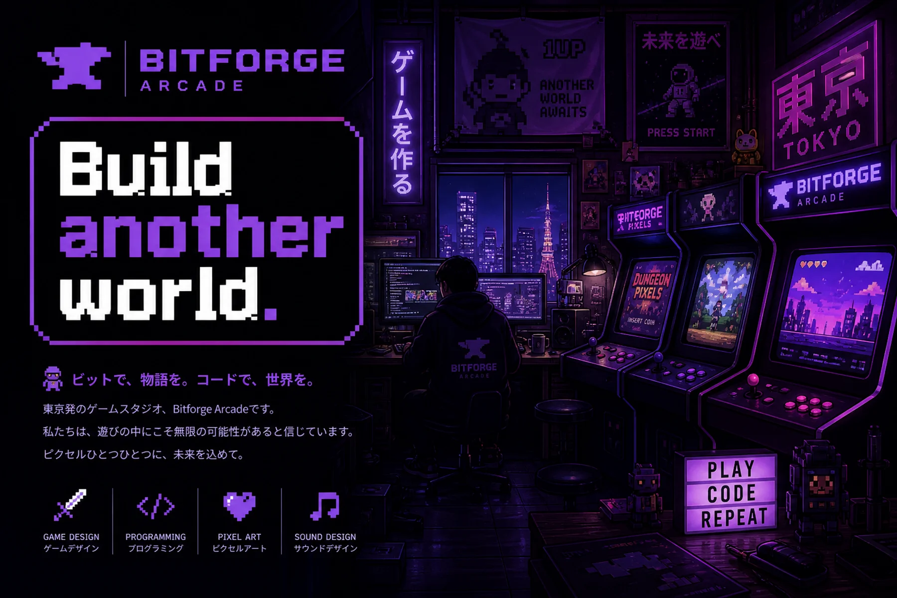 Fictional Bitforge Arcade game studio campaign