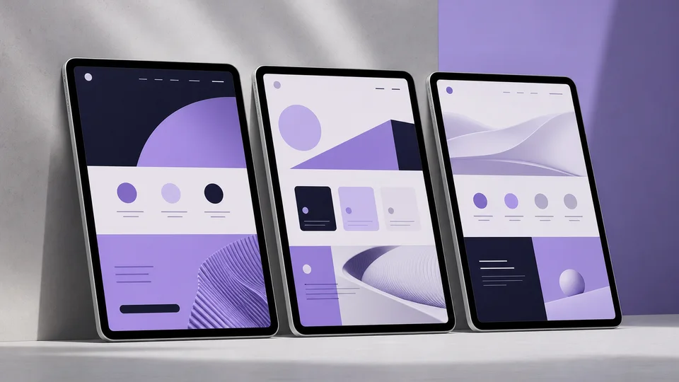 Portfolio and Showcase Website Ideas for Creators: polished trade and business website layouts on responsive devices (Website package design collection)