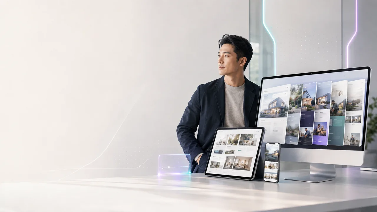 CSMBAC homepage website showcase: responsive business website layouts on desktop, tablet and mobile