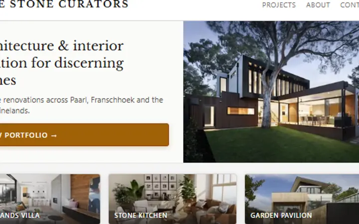 Cape Stone Curators homepage style preview