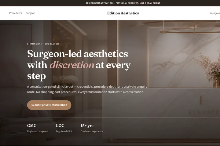 Edition Aesthetics design direction preview