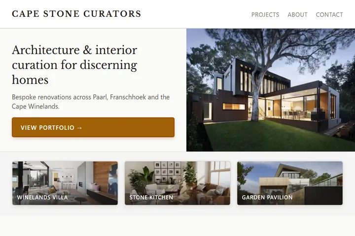 Stone & Arch Curators design direction preview
