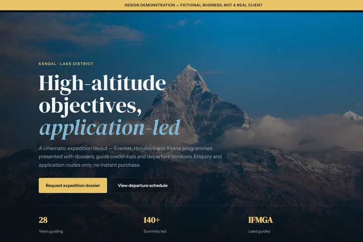 Summit Ridge Expeditions design direction preview